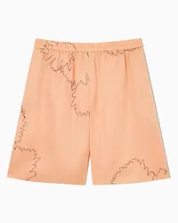 Cos Bedruckte Shorts Hellorange