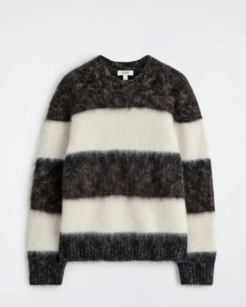 COS Pullover Aus Mohair Mit Rundhalsausschnitt Braun