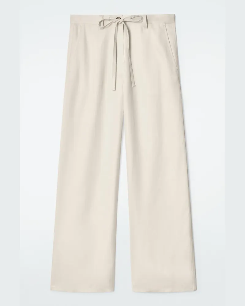 COS Hose Mit Weitem Bein Und Bindedetail Beige