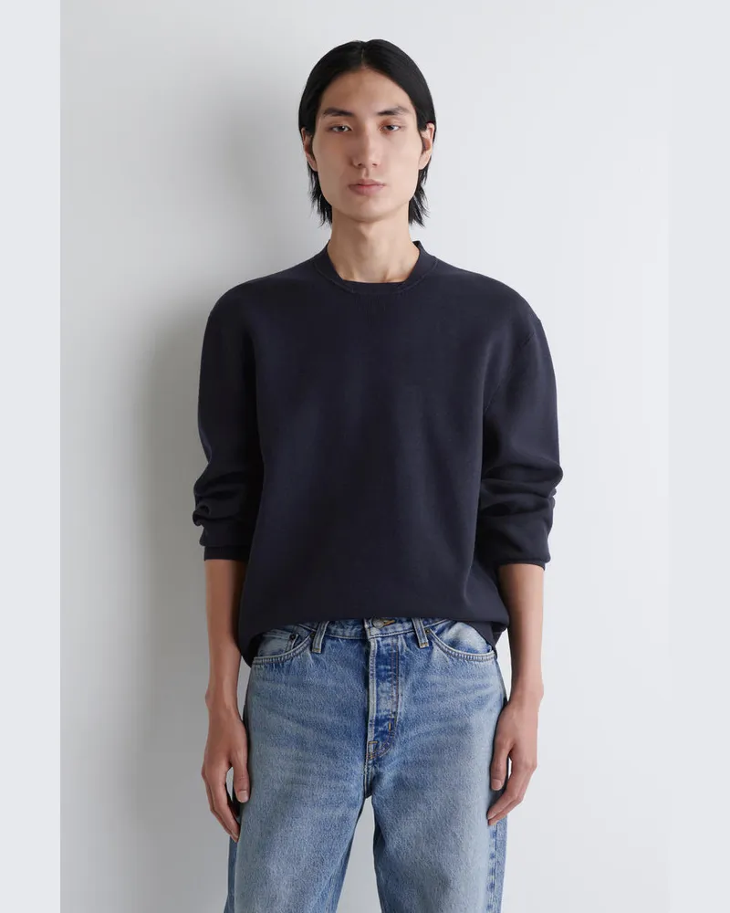 COS Strickpullover Aus Doubleface-Material Blau