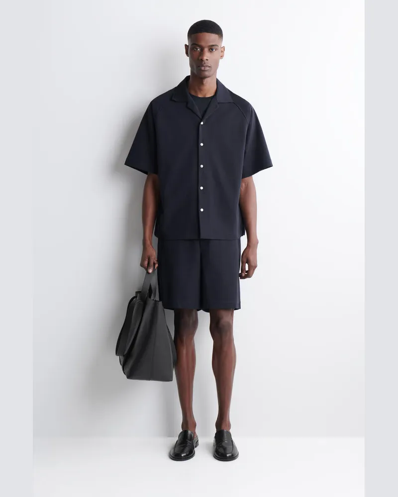 COS Jersey-Shorts Mit Einsätzen Und Elastischem Bund Blau