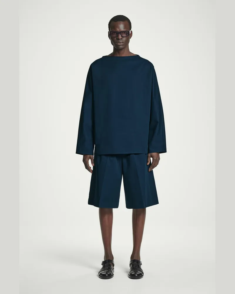 COS Shorts Mit Elastischem Bund Und Weitem Bein Blau