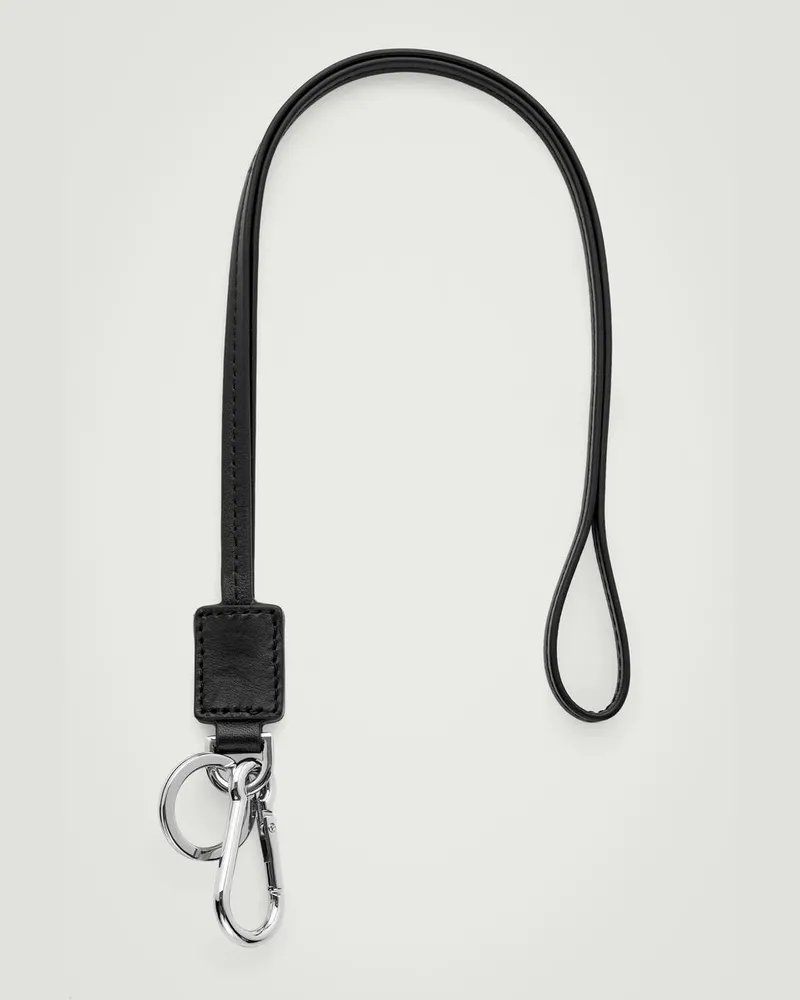 COS Schlüsselanhänger Aus Leder Schwarz