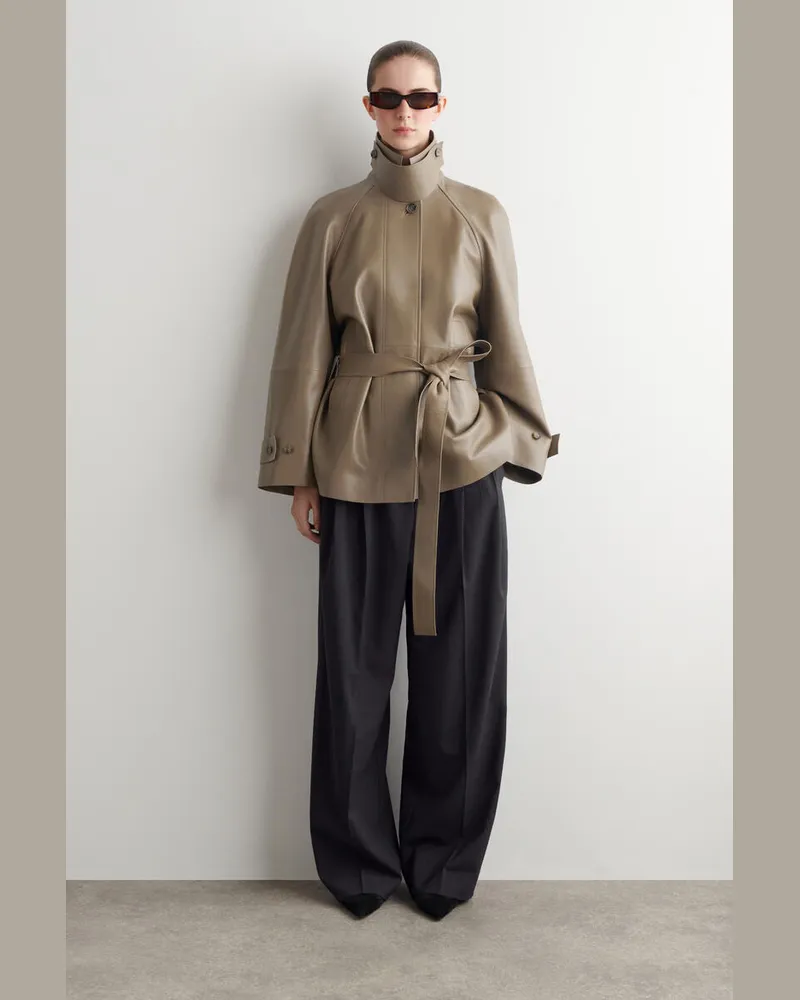 COS Lockere Hose Aus Twill Mit Weitem Bein Grau