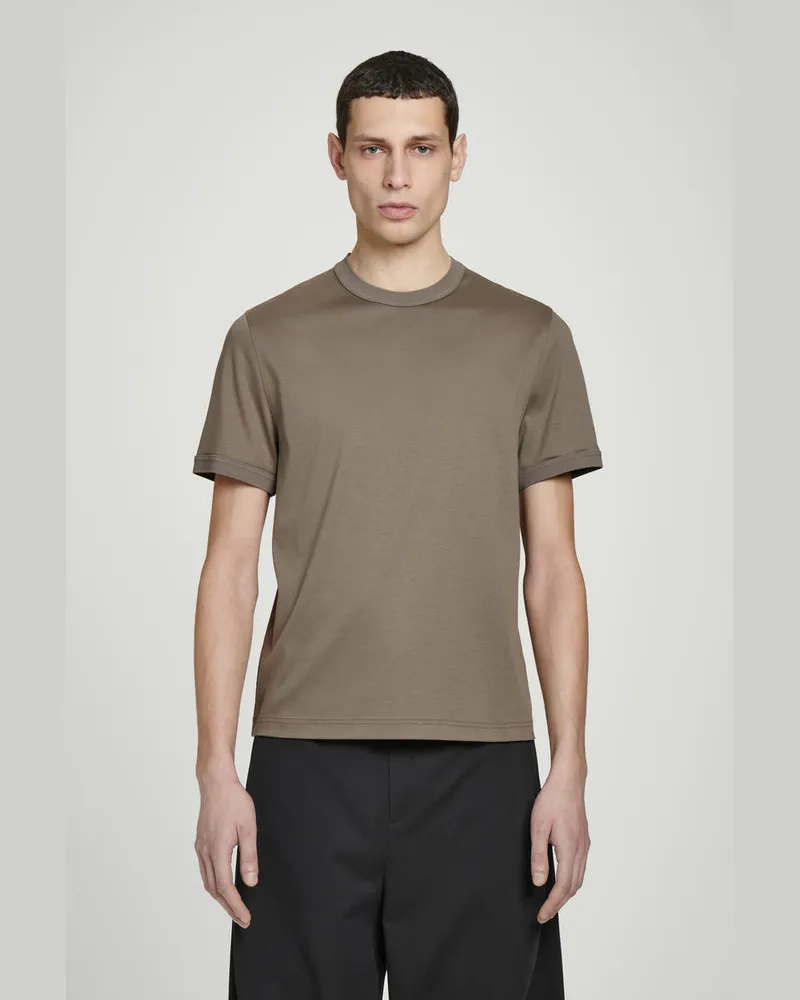 COS T-Shirt Aus Merzerisierter Baumwolle Beige