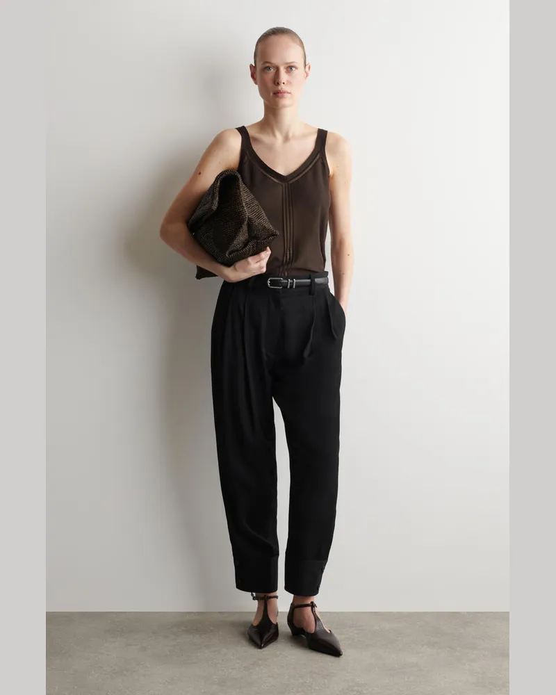 COS Oversized-Clutch Mit Umschlag - Stroh Braun