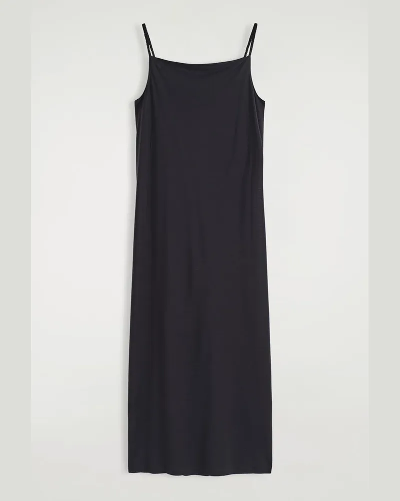 COS Jerseykleid Mit Trägern Und Karree-Ausschnitt Blau