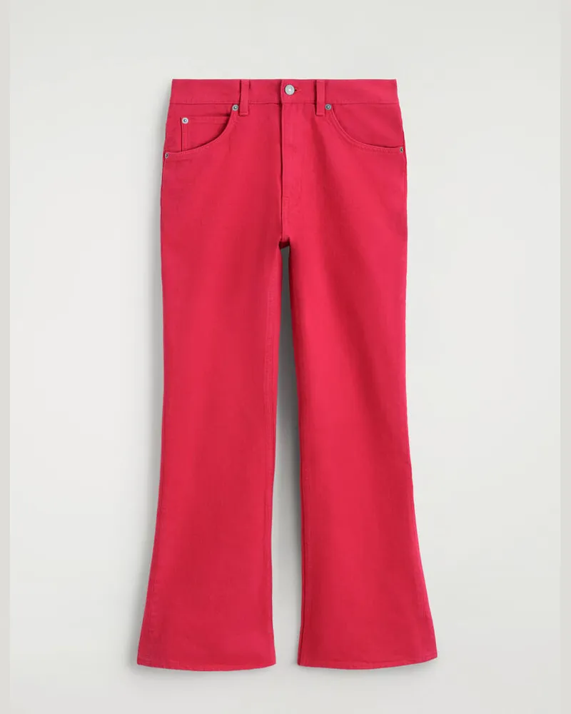 COS Verkürzte Valley Bootcut-Jeans Rot