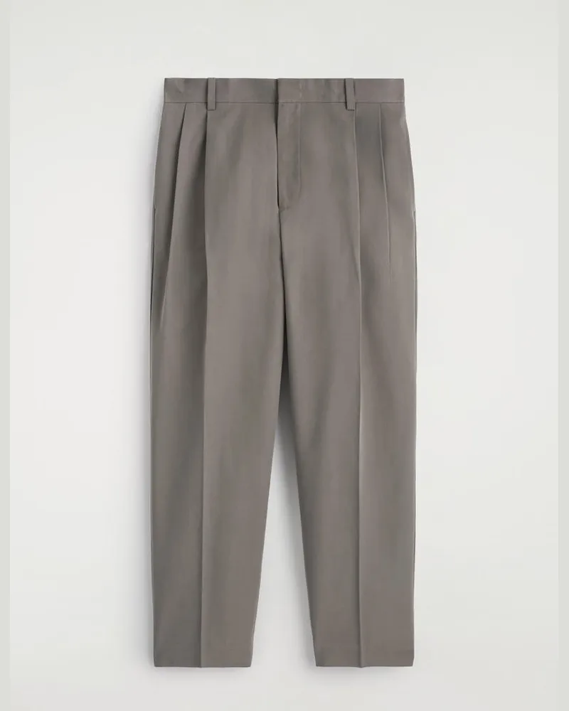 COS Hose Aus Baumwoll-Twill Mit Geradem Bein Beige