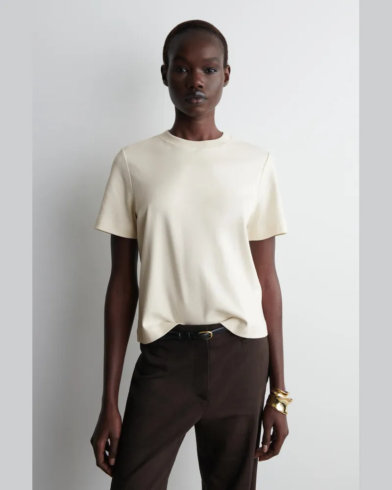 COS Schlichtes T-Shirt Mit Normaler Passform Beige