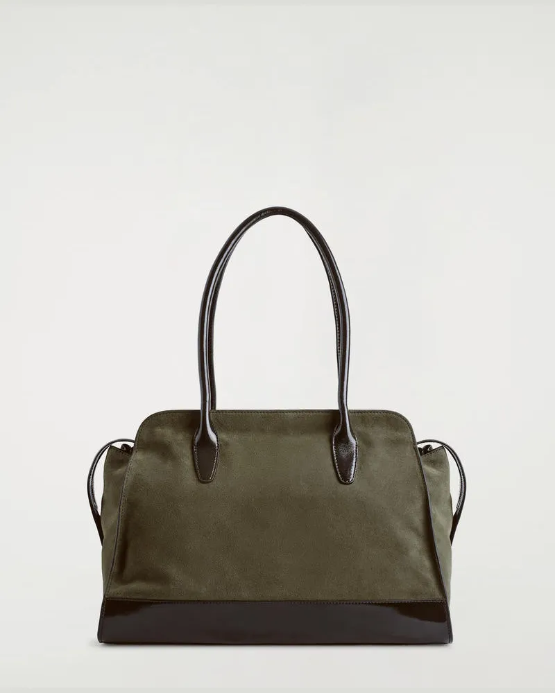 COS Avenue Tote Bag - Veloursleder Braun