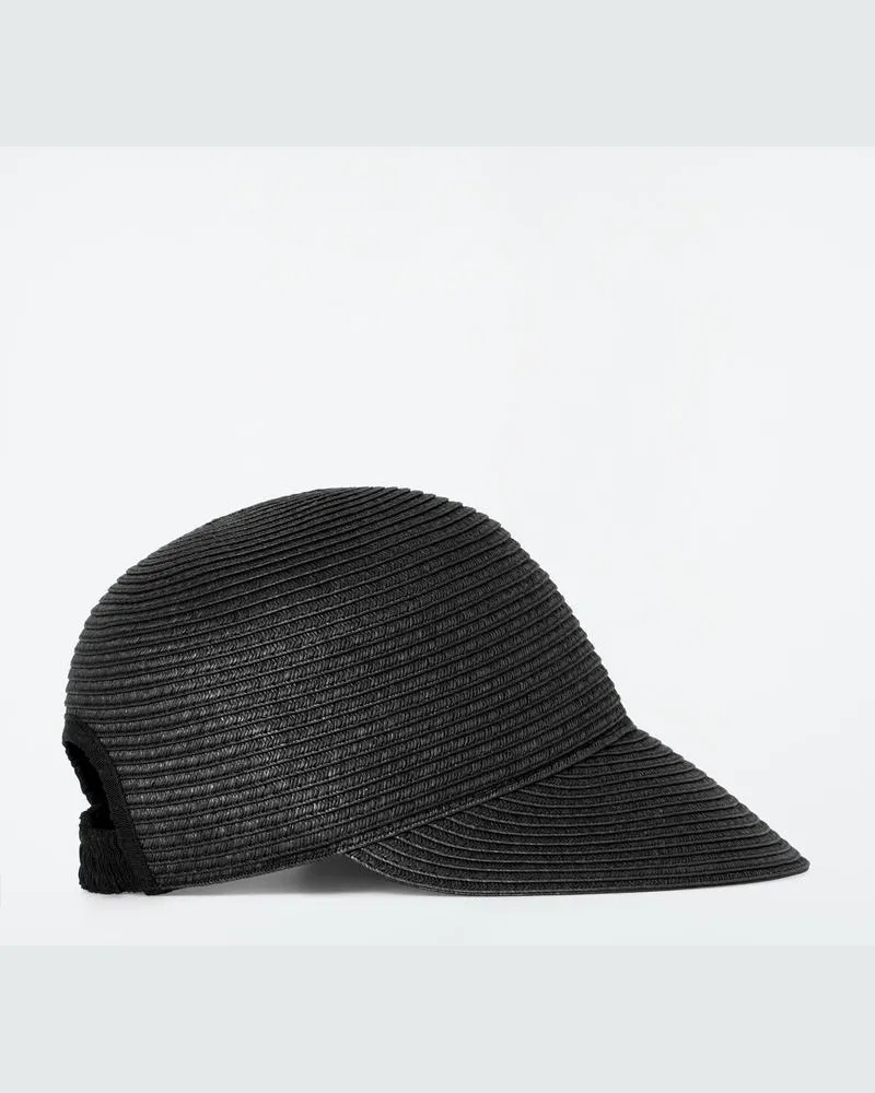 COS Basecap Aus Geflochtenem Stroh Schwarz