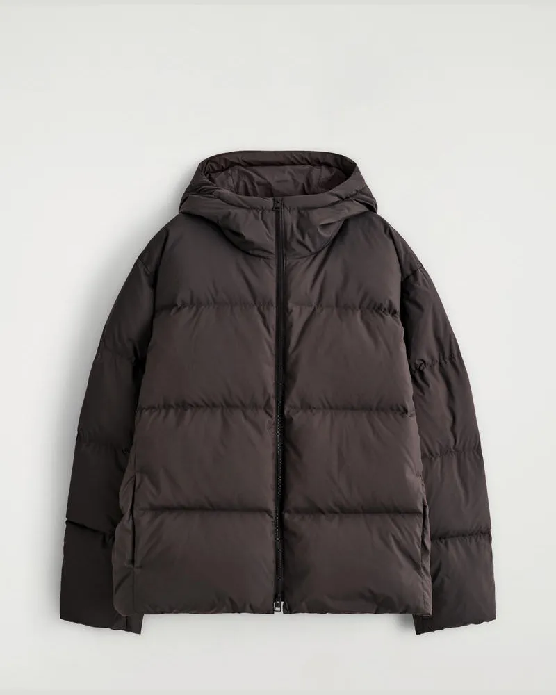 COS Gesteppte Daunenjacke Mit Kapuze Braun