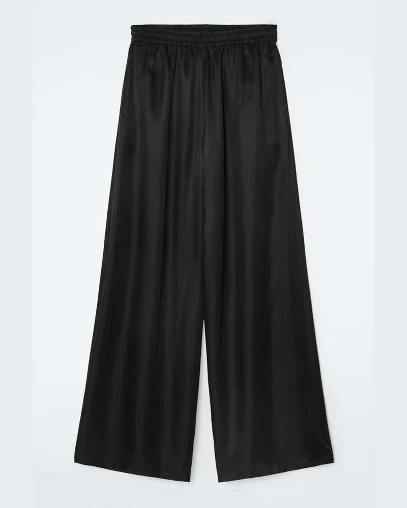 COS Palazzo-Hose Aus Twill Schwarz