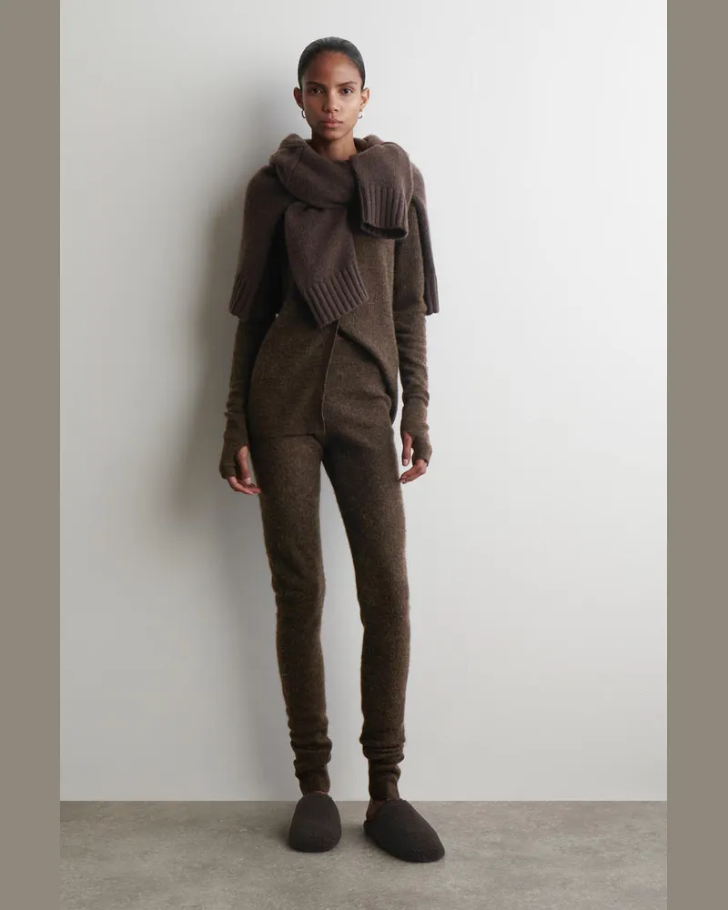 COS Leggings Aus Alpaka-Merinowoll-Mix Braun