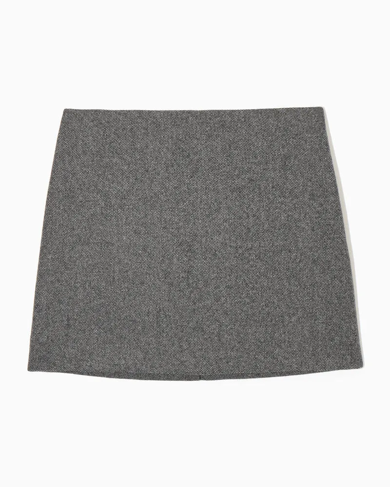 COS Minirock Aus Woll-Jacquard Schwarz