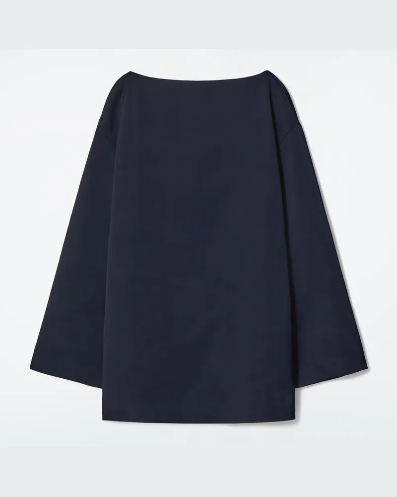 COS Minikleid Mit U-Boot-Ausschnitt Blau