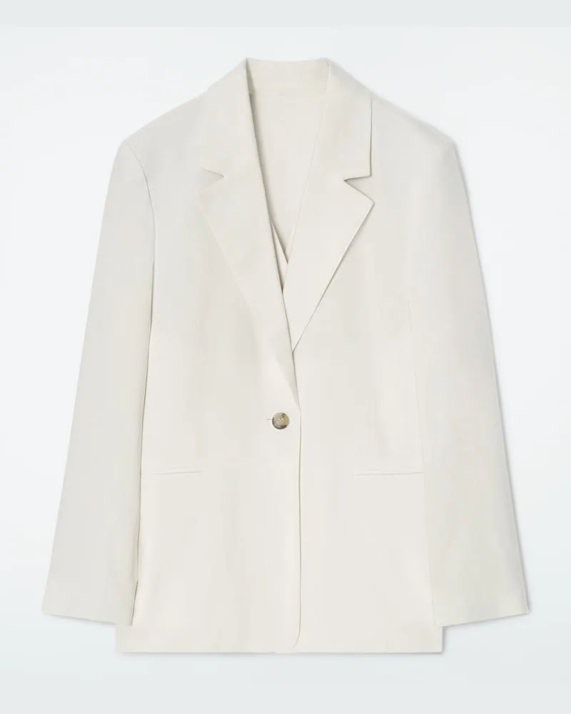 COS Mehrlagiger Blazer Aus Leinen-Mix Beige