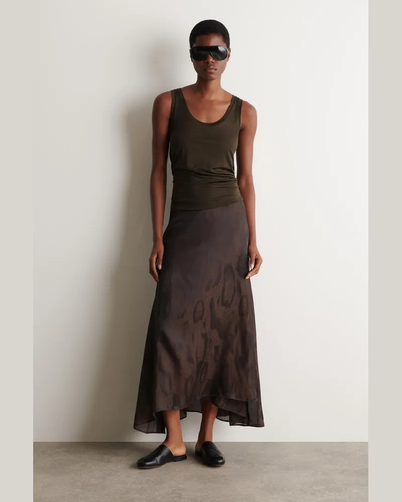 COS Midirock Aus Jacquard Mit Zipfelsaum Braun