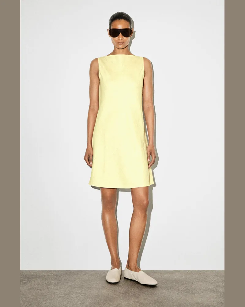 COS Elegantes Minikleid Aus Leinen Gelb