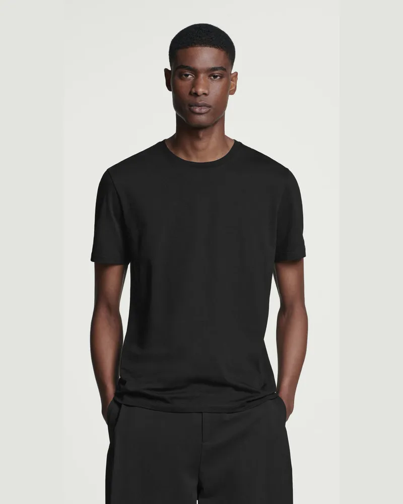 COS T-Shirt Aus Baumwolle Mit Normaler Passform Schwarz
