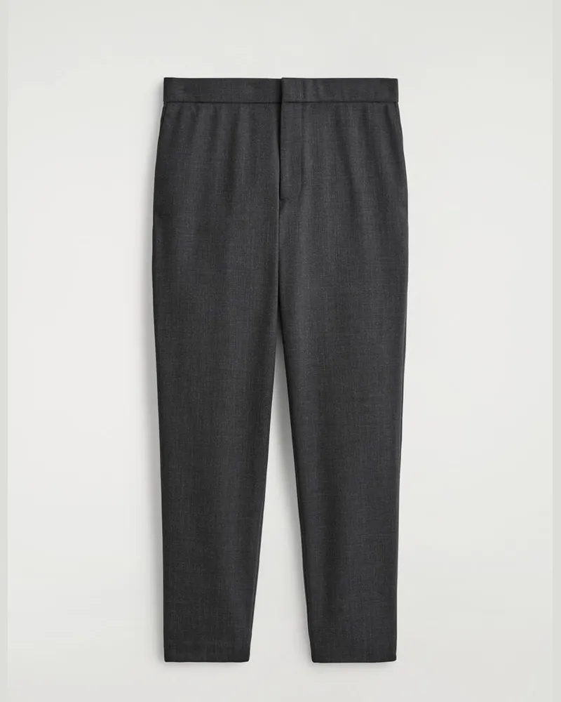 COS Schmale Hose Aus Wolle Grau