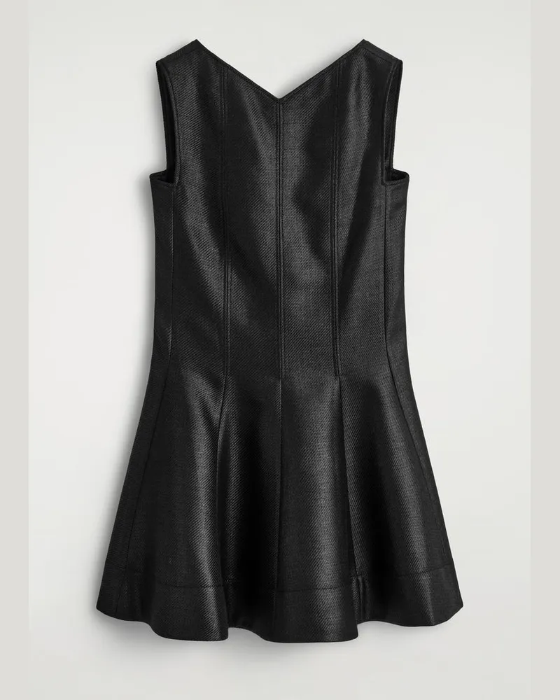 COS Minikleid Aus Woll-Mix In Metallic-Optik Schwarz
