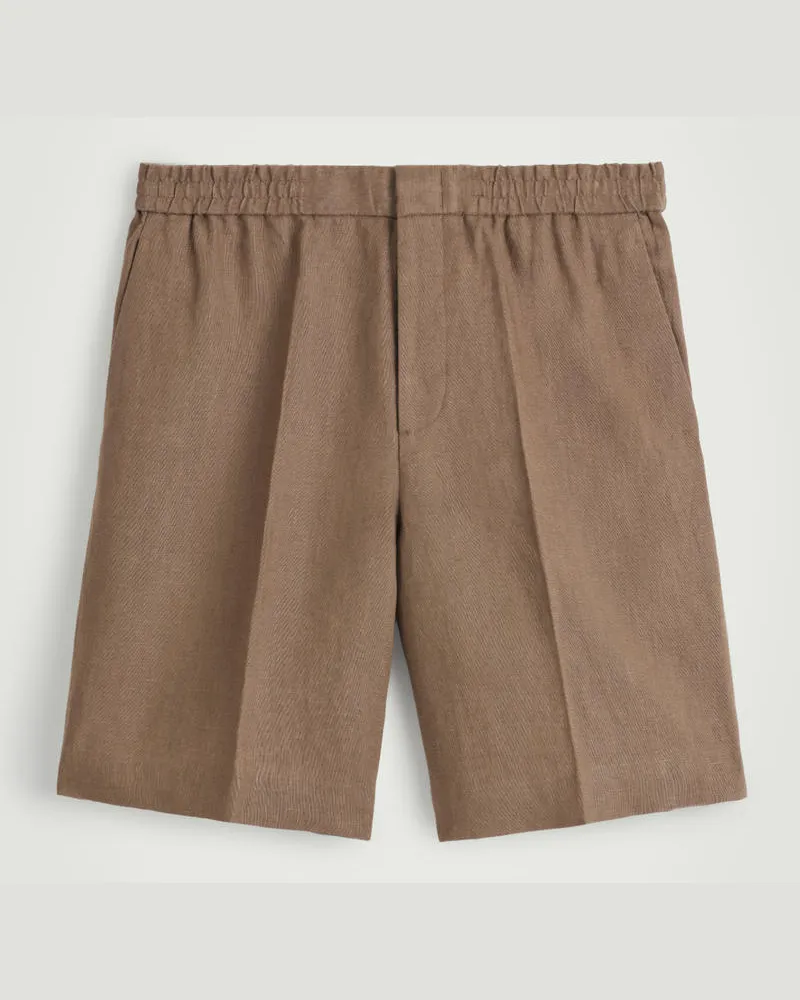 COS Leinenshorts Mit Elastischem Bund Braun