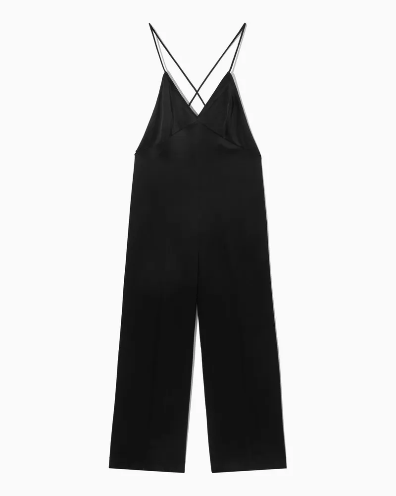 COS Jumpsuit Mit Weitem Bein Und Rückenausschnitt Schwarz