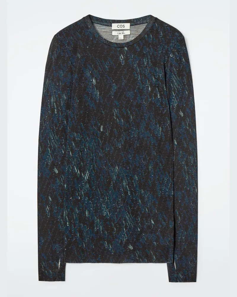 COS Oberteil Aus Merinowolle Mit Rundhalsausschnitt Blau