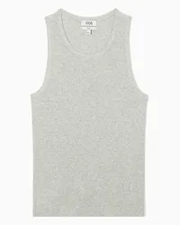 COS Schmales Geripptes Tanktop Grau