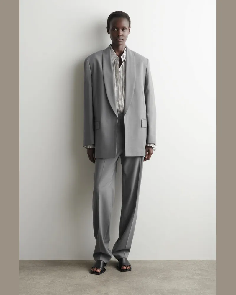 COS Wollblazer Mit Schalkragen Grau