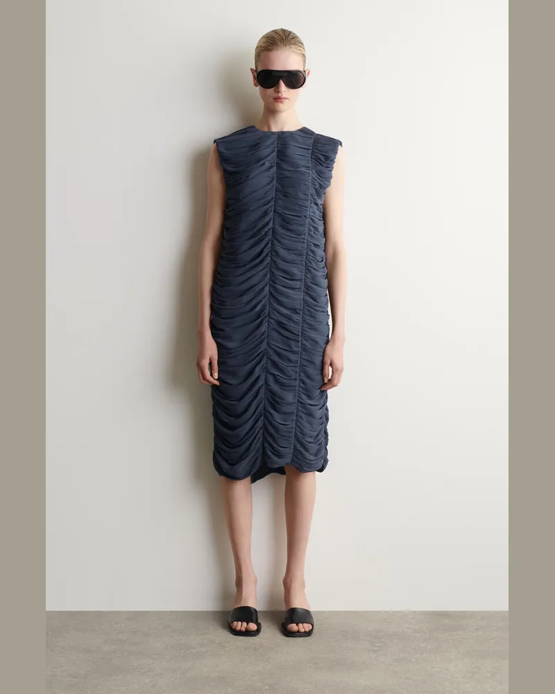 COS Kleid Mit Raffungen Und Einsätzen Blau