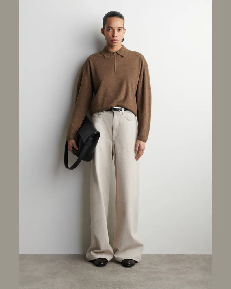 COS Dial Jeans Mit Weitem Bein Beige