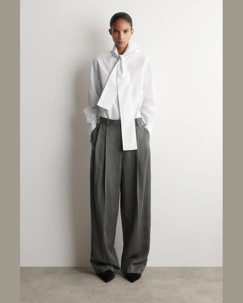 COS Lockere, Fliessende Hose Mit Weitem Bein Grau