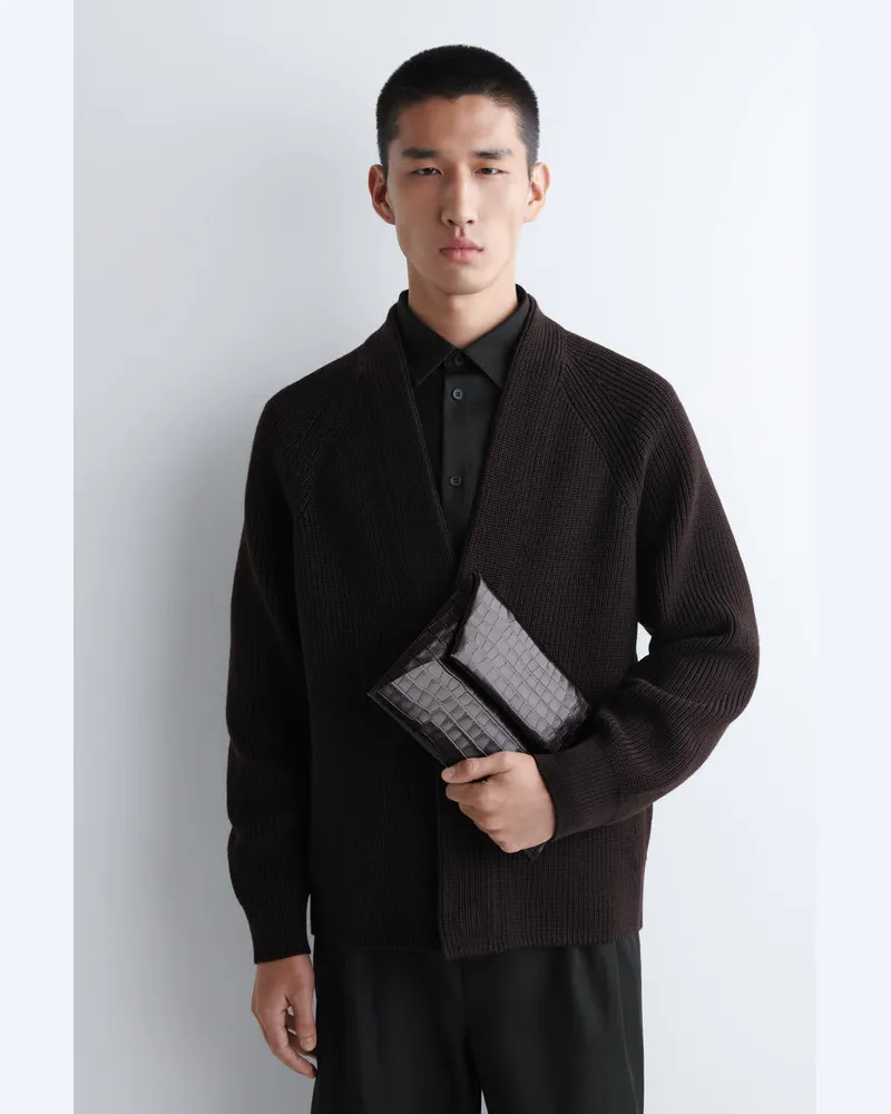 COS Tasche Aus Leder In Krokodiloptik Braun