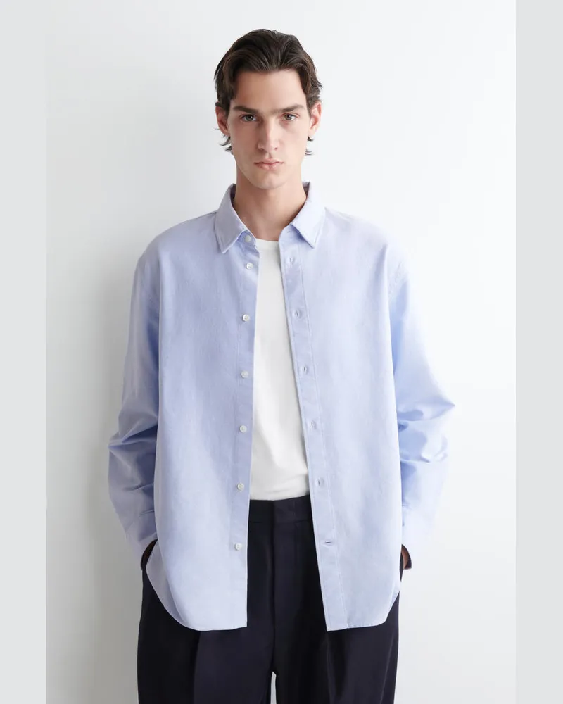 COS Oxford-Hemd Aus Baumwolle Blau