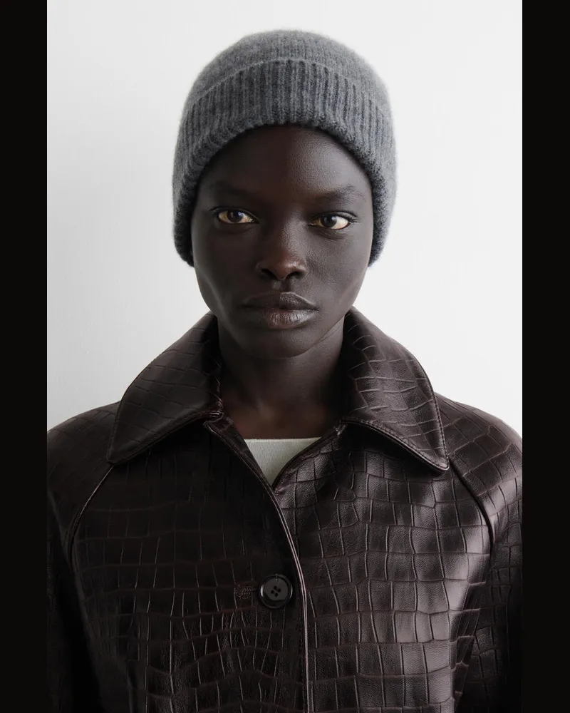 COS Beanie Aus Kaschmir Grau