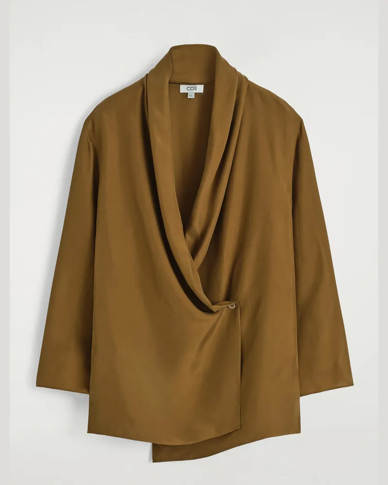 COS Seidenblazer Mit Schalkragen Beige