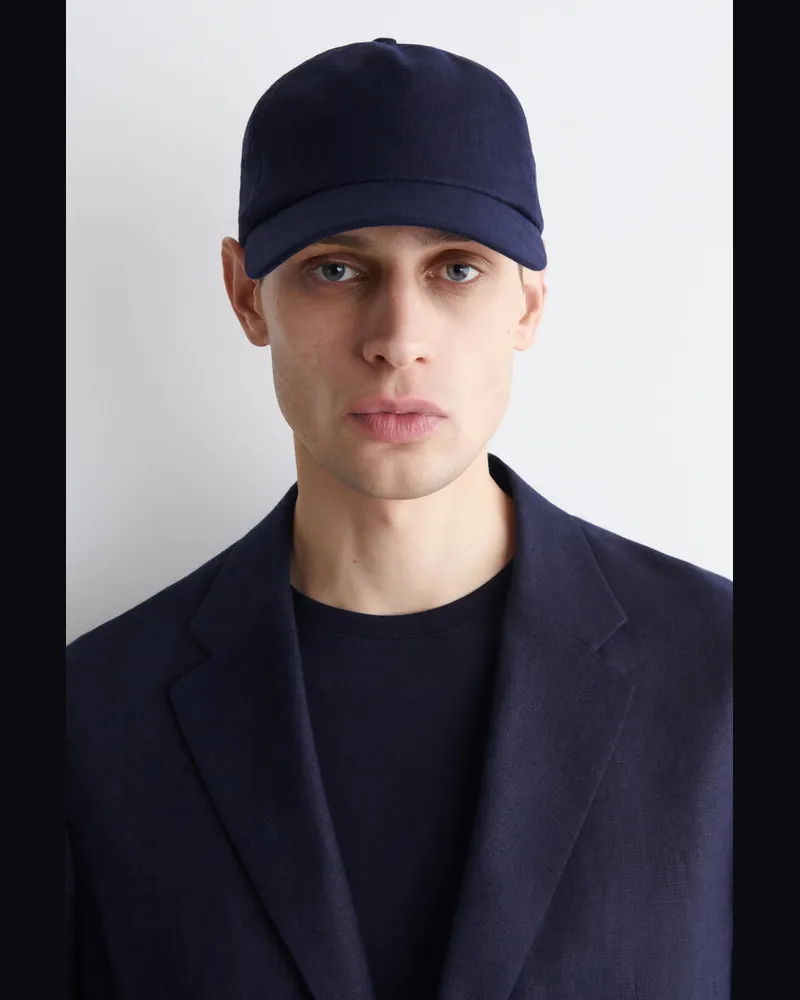 COS Basecap Aus Leinen Blau