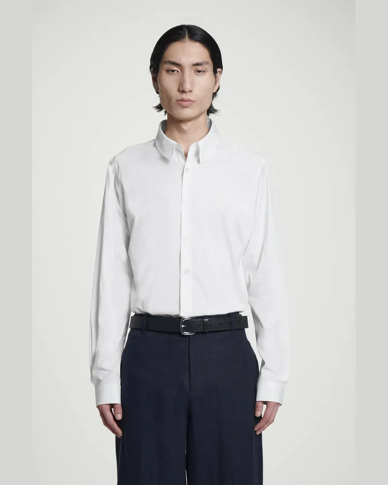 COS Hemd Aus Popeline Mit Schmaler Passform Weiß