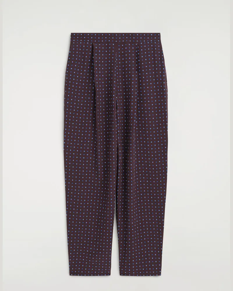 COS Hose Mit Rautenmuster Und Geradem Bein Rot