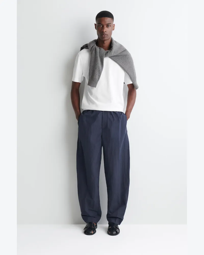 COS Lockere Hose Mit Geradem Bein Und Reissverschluss Blau