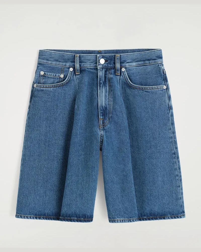 COS Jeansshorts Mit Weitem Bein Blau