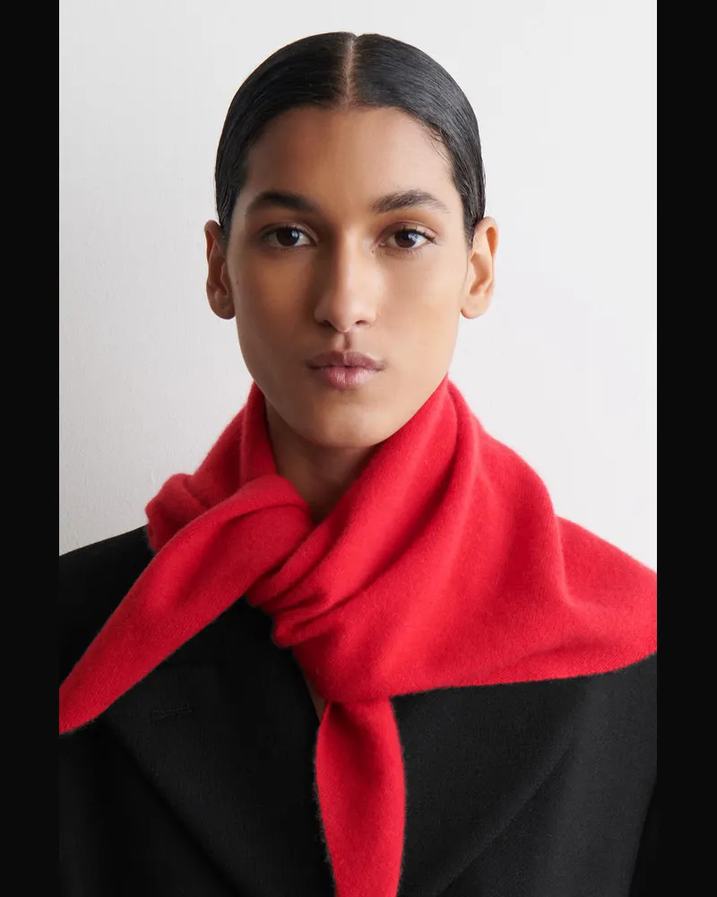 COS Dreieckstuch Aus Kaschmir Rot