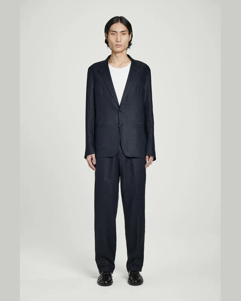 COS Lockere Leinenhose Mit Schmal Zulaufendem Bein Blau