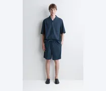 Jeansshorts Mit Nadelstreifen Und Kordelzug