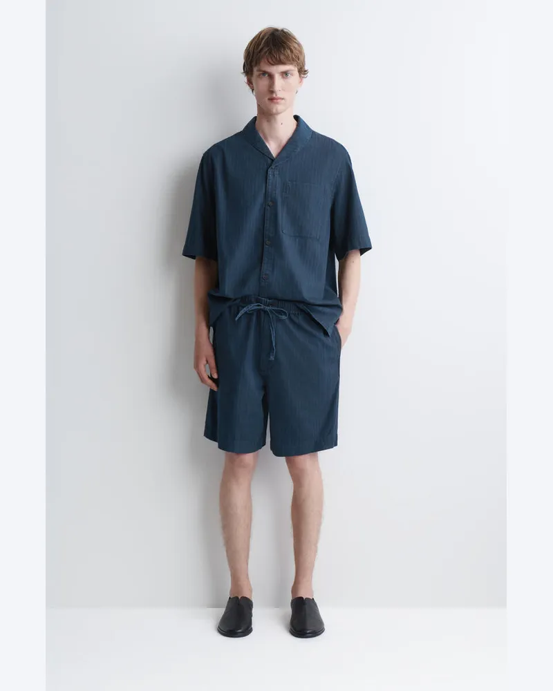 COS Jeansshorts Mit Nadelstreifen Und Kordelzug Blau