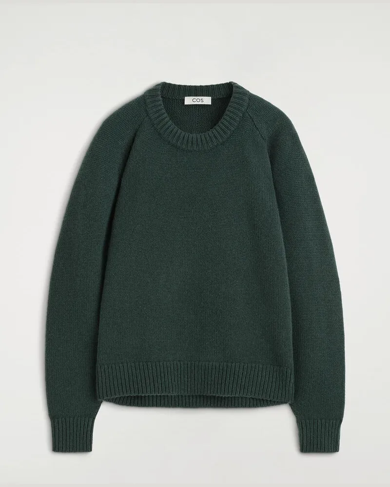 COS Kaschmirpullover Mit Rundhalsausschnitt Grün