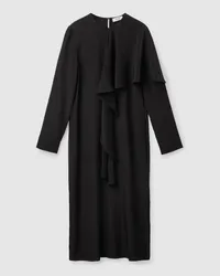 COS Cape-Kleid Aus Seide Schwarz